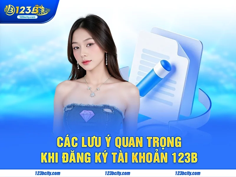 Các lưu ý quan trọng khi đăng ký tài khoản 123b